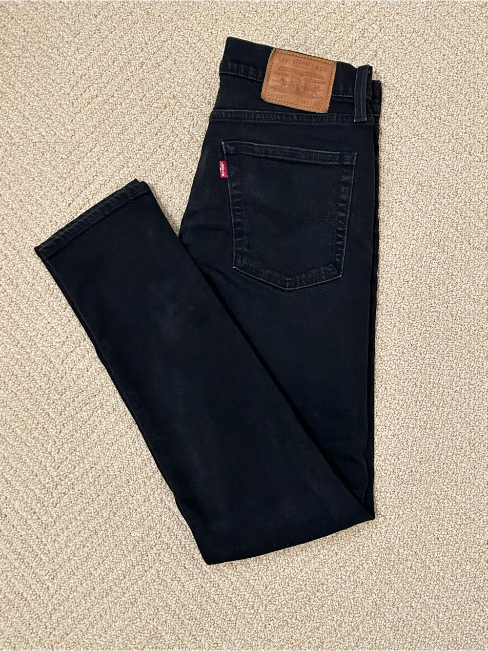 Levi’s 510 Women’s Super Skinny Jeans 31x32 Black Big E Red Tab